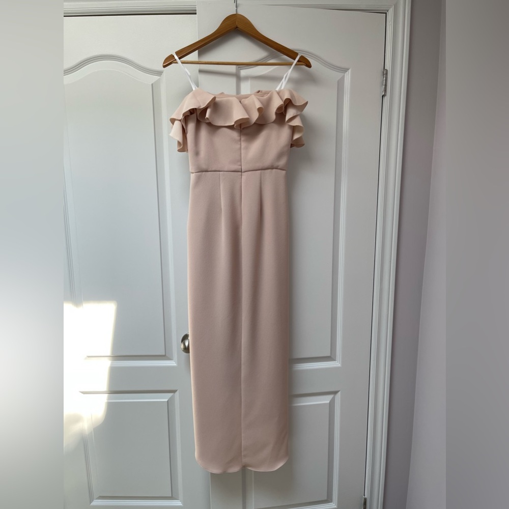 Xscape Off Shoulder Ruffle Dress Size 2 - Picture 3 of 4